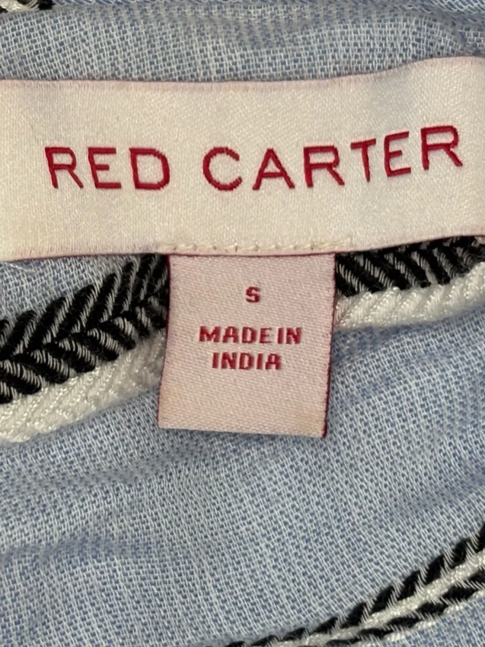 Red Carter Light Blue Sleeveless Striped Jumpsuit - Picture 2 of 16